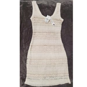 Willow & Clay Off White Lace Body Con Dress
